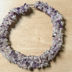 Elegant 5 strand amethyst Necklace